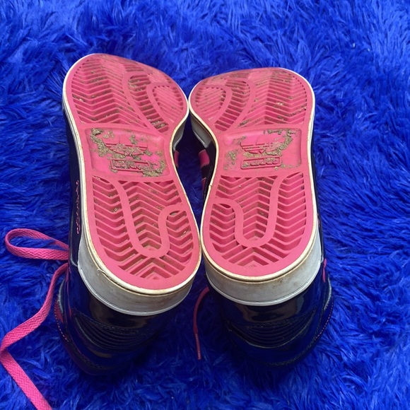 Adidas Black & Pink Lace Up High Top Sneakers Size 7 - Picture 3 of 14